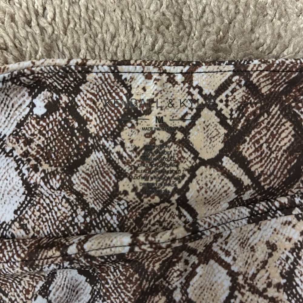 Kendall & Kylie Python Snake Print Two Piece Band… - image 2